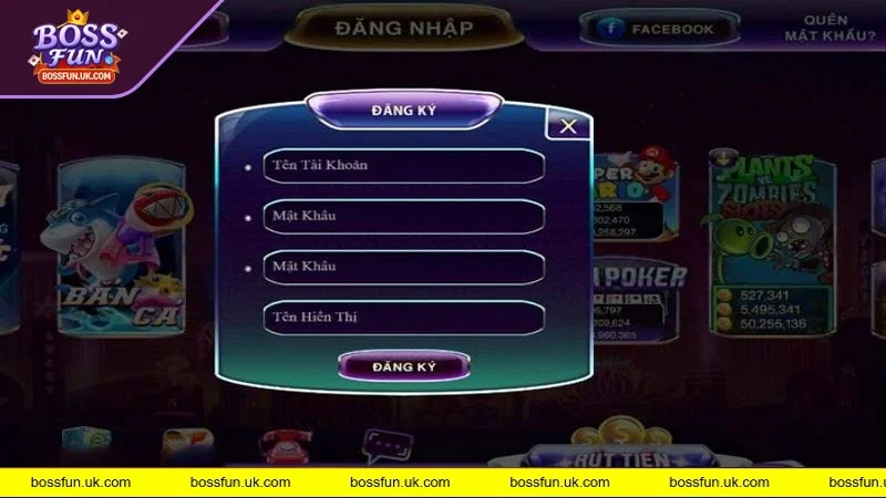 Hướng dẫn đăng nhập BOSSFUN chỉ với 3 bước